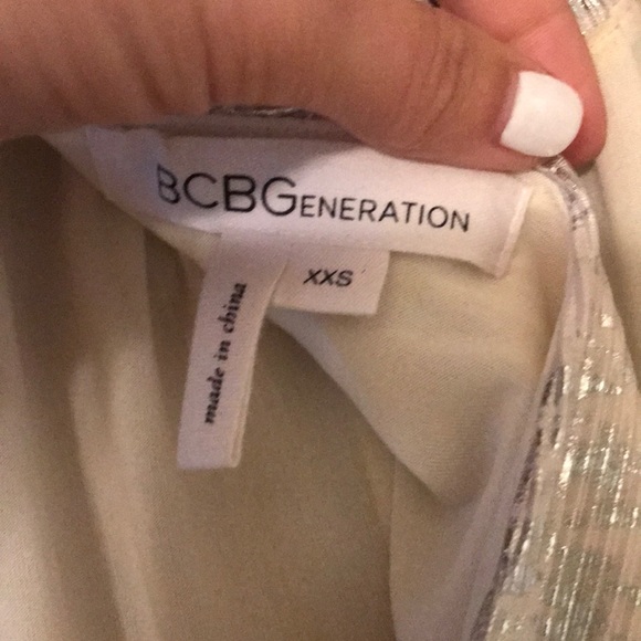 BCBGeneration Silver and White Dress - Picture 7 of 7
